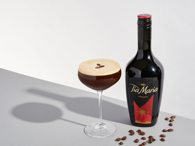 Espresso martini lavet med kaffe likør